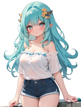 半裙与碎花上衣的完美邂逅